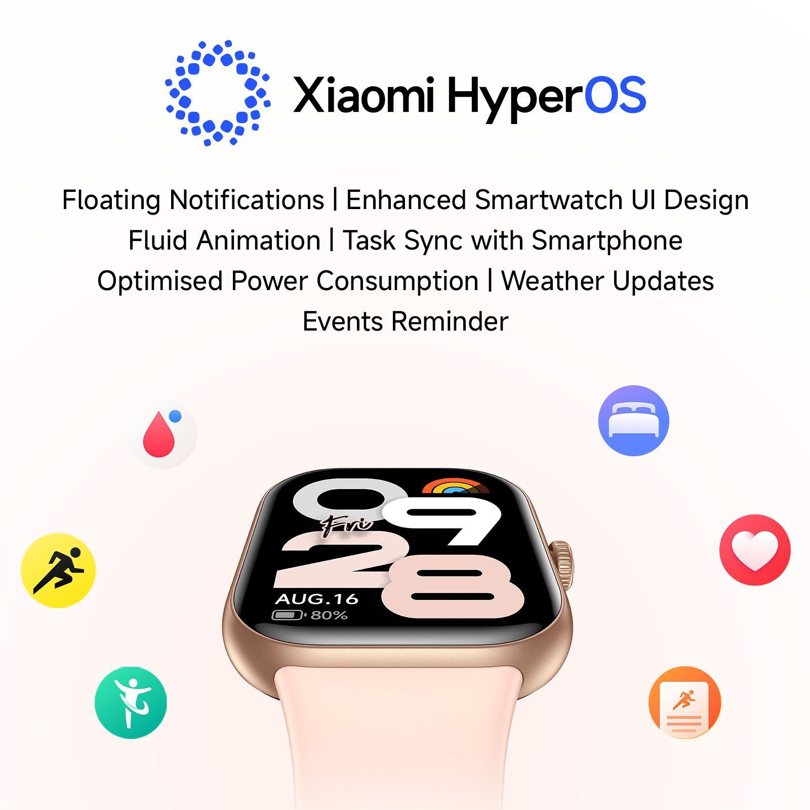 Redmi Move Bluetooth Android 6.0 Smartwatch (47mm AMOLED Display, 140+ Sports…