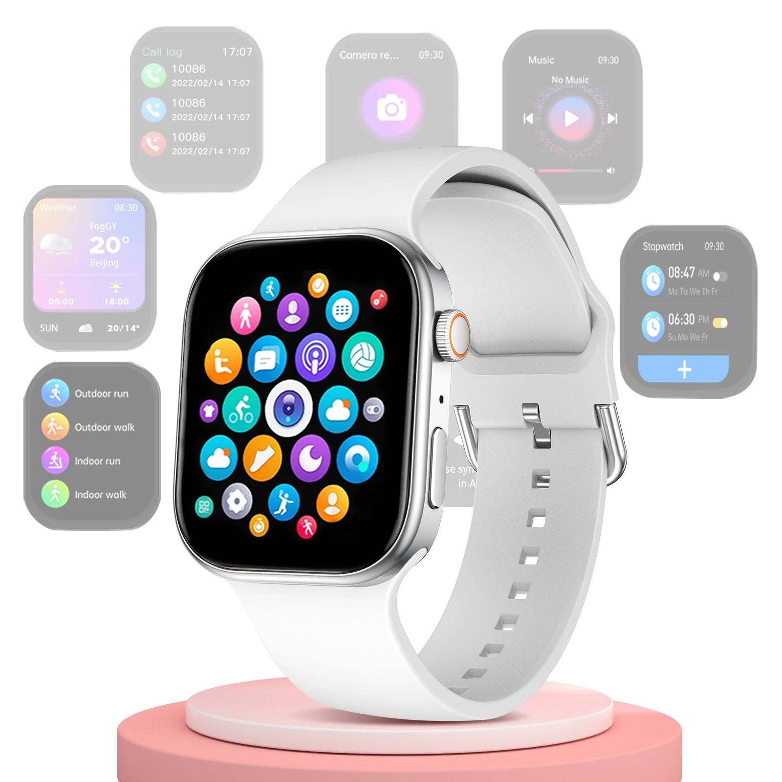 Bluetooth Smart Watch Fitness Tracker Heart Rate Sleep For Android iO
