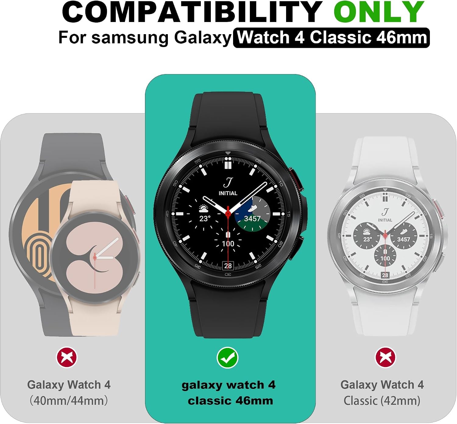 Case For Samsung Galaxy Watch 4 Classic 46mm, Not for 2018 Galaxy Watch 46mm