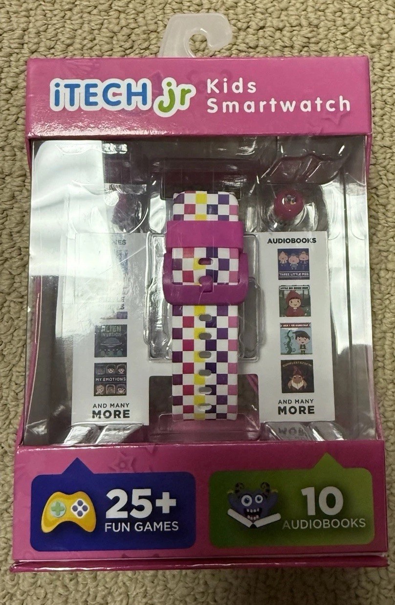 iTECH JR Kids Smartwatch Colorful Band with Bonus Earphones