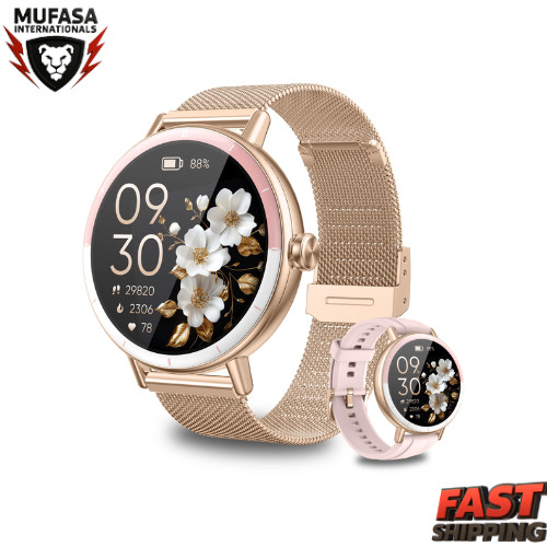 Smart Watch Women Android iPhone Fitness Tracker Call Heart Rate SpO2 IP68