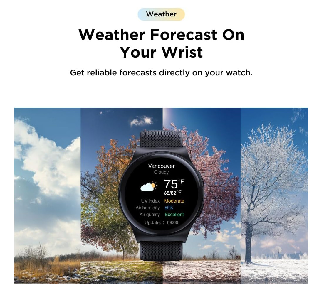 Motorola Moto Watch 120 – Premium Bluetooth AMOLED Smartwatch – Phantom Black