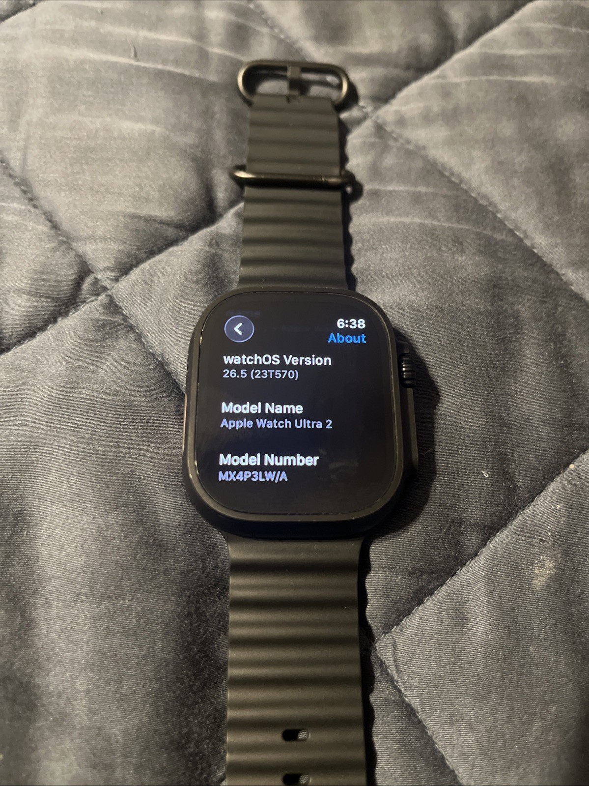 Apple Watch Ultra 2 49mm GPS + Cell Titanium Case w Black Ocean Band MX4P3LW/A