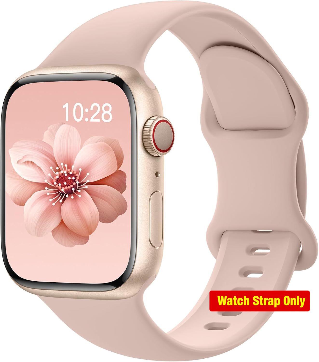 Soft Silicone Strap Compatible with Apple Watch Series 9 40mm 44mm Waterproof