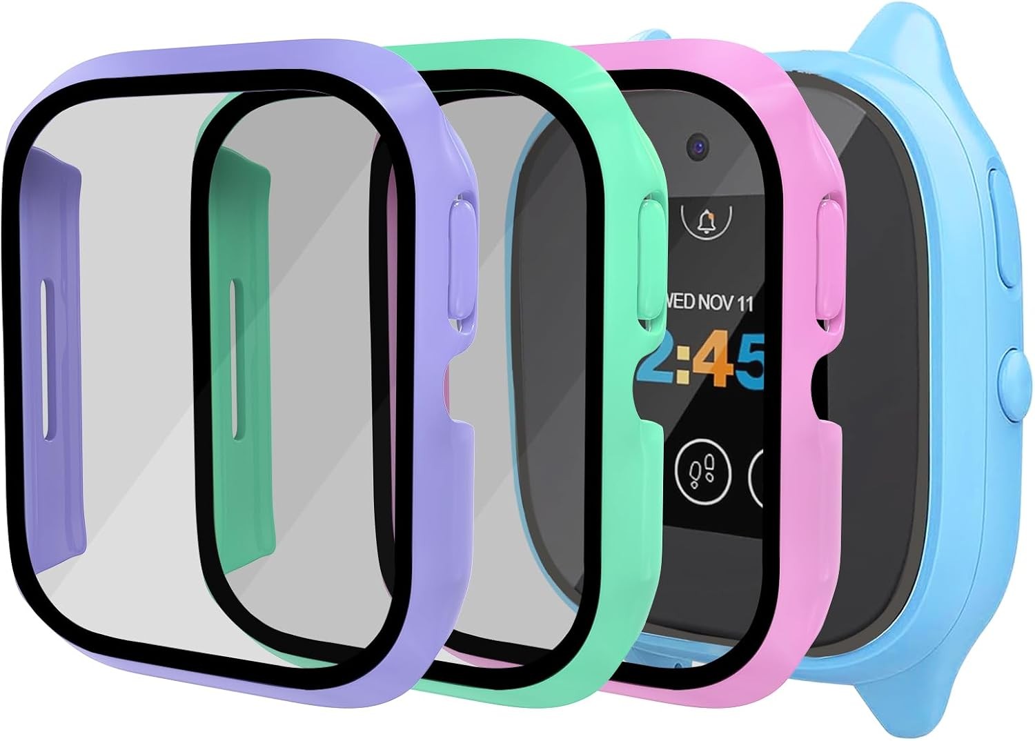 Screen Protector Case for Gizmo Watch 3, Hard PC with Tempered Glass, Scratch Re