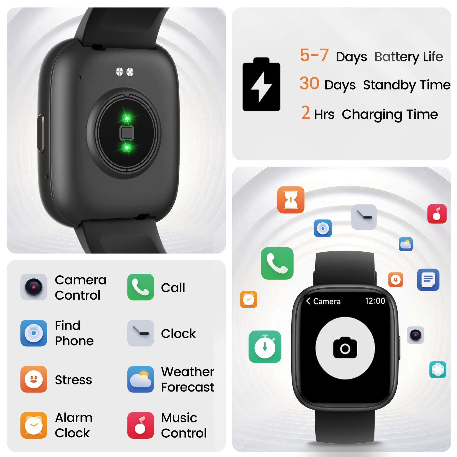 Smart Watch Fits for Android and IPhone, Smartwatch for Women and Men