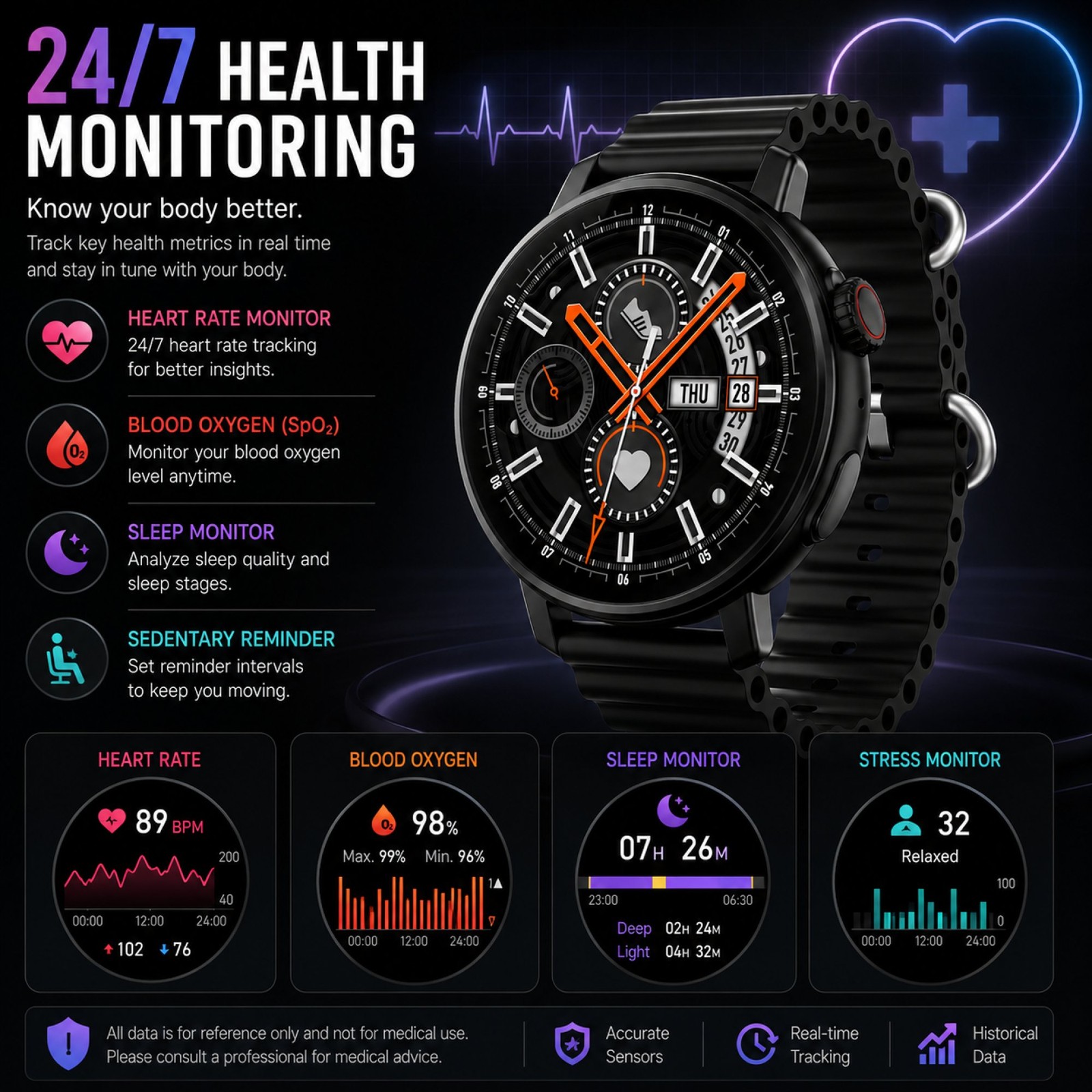 Gravity GWX4GD Gold Smart Watch Bluetooth Calling 1.5″ HD Touchscreen