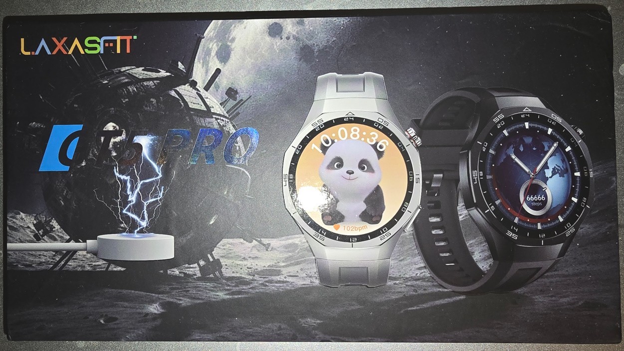 Laxasfit GT5 Pro Smart Watch HD AMOLED Screen GPS Bluetooth -Men & Women