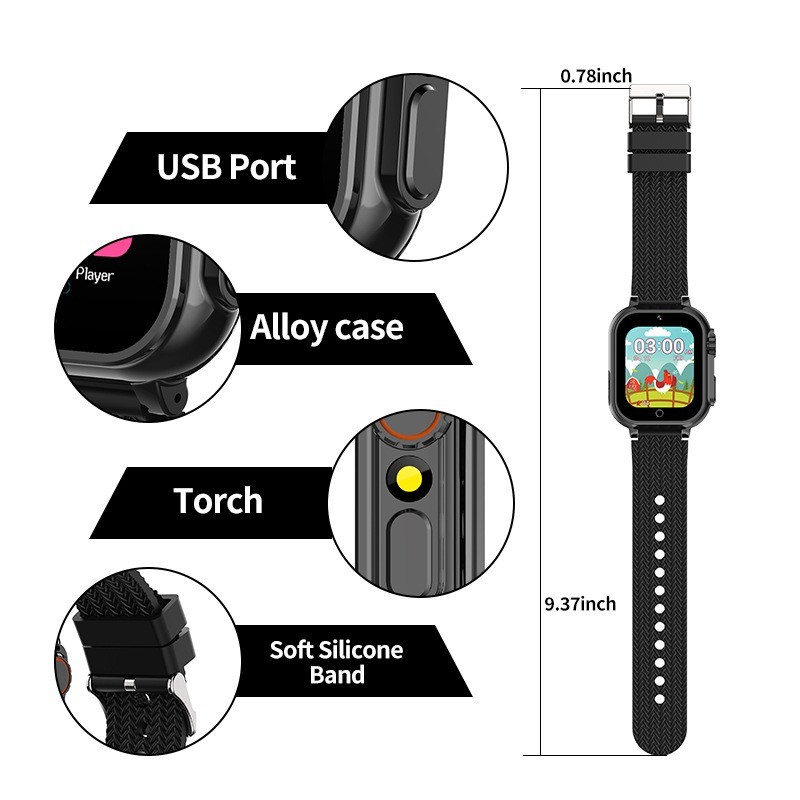 Kids Smart Watch Toy Camera Recording Music Player Pedometer Multi Language