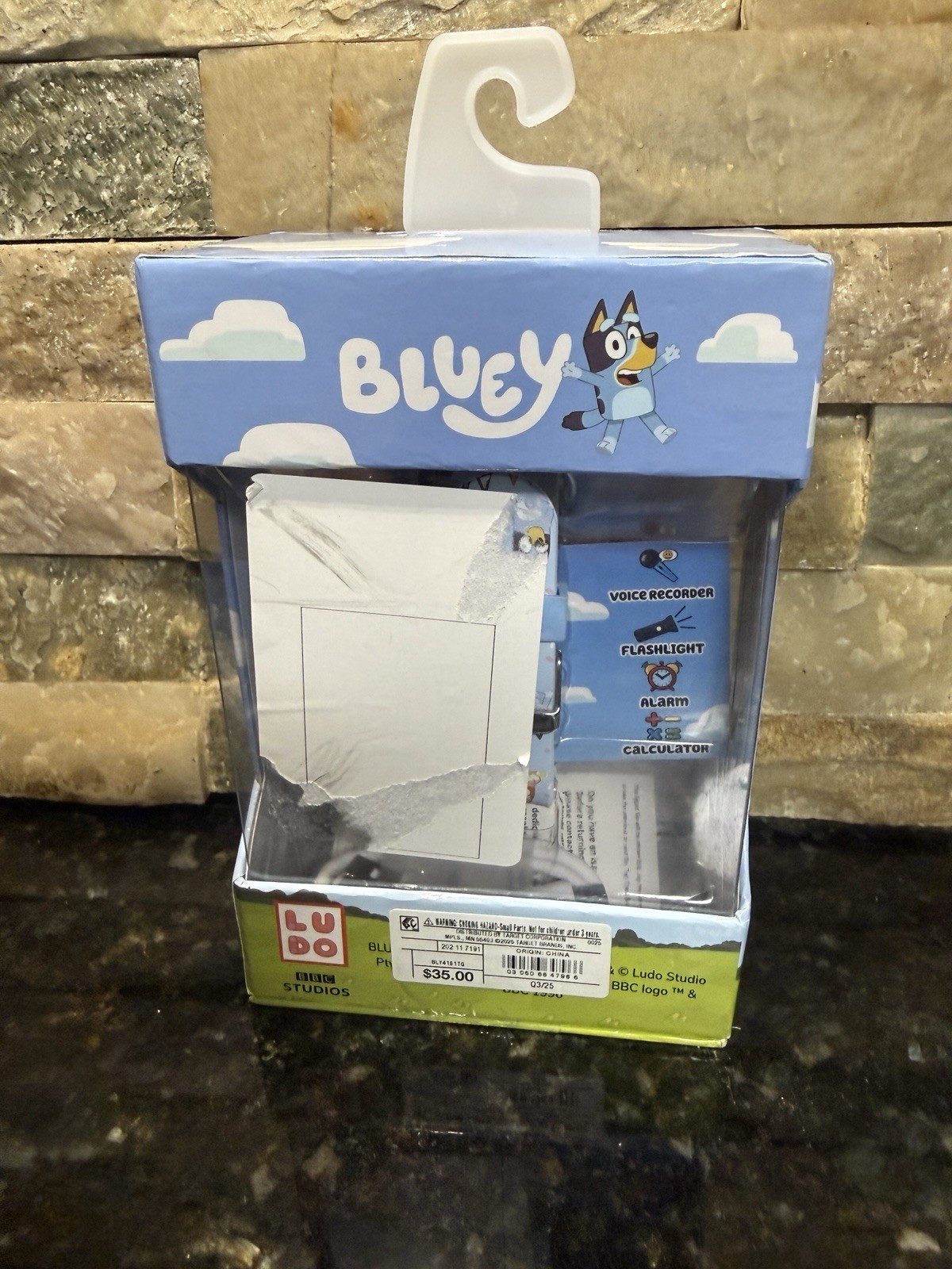 Bluey iTime Touchscreen Children’s Smart Watch with Silicone Strap and Blue Case