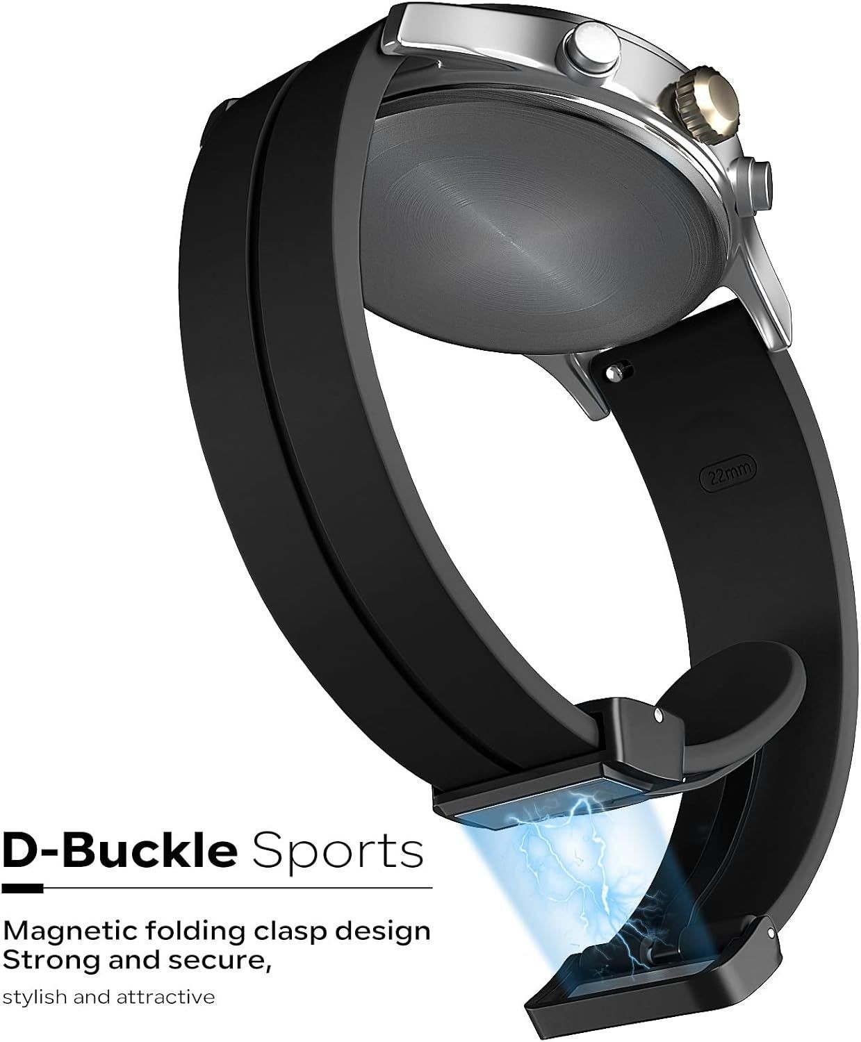 Only Strap For Watch 23mm Silicone Adjustable