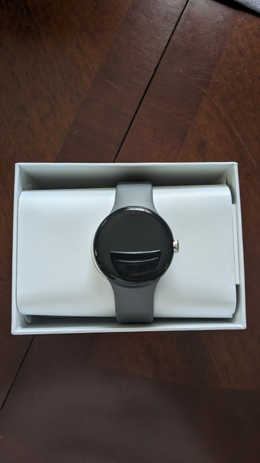 Google Pixel Watch 41mm Polished Silver Stainless Steel Case with Charcoal…
