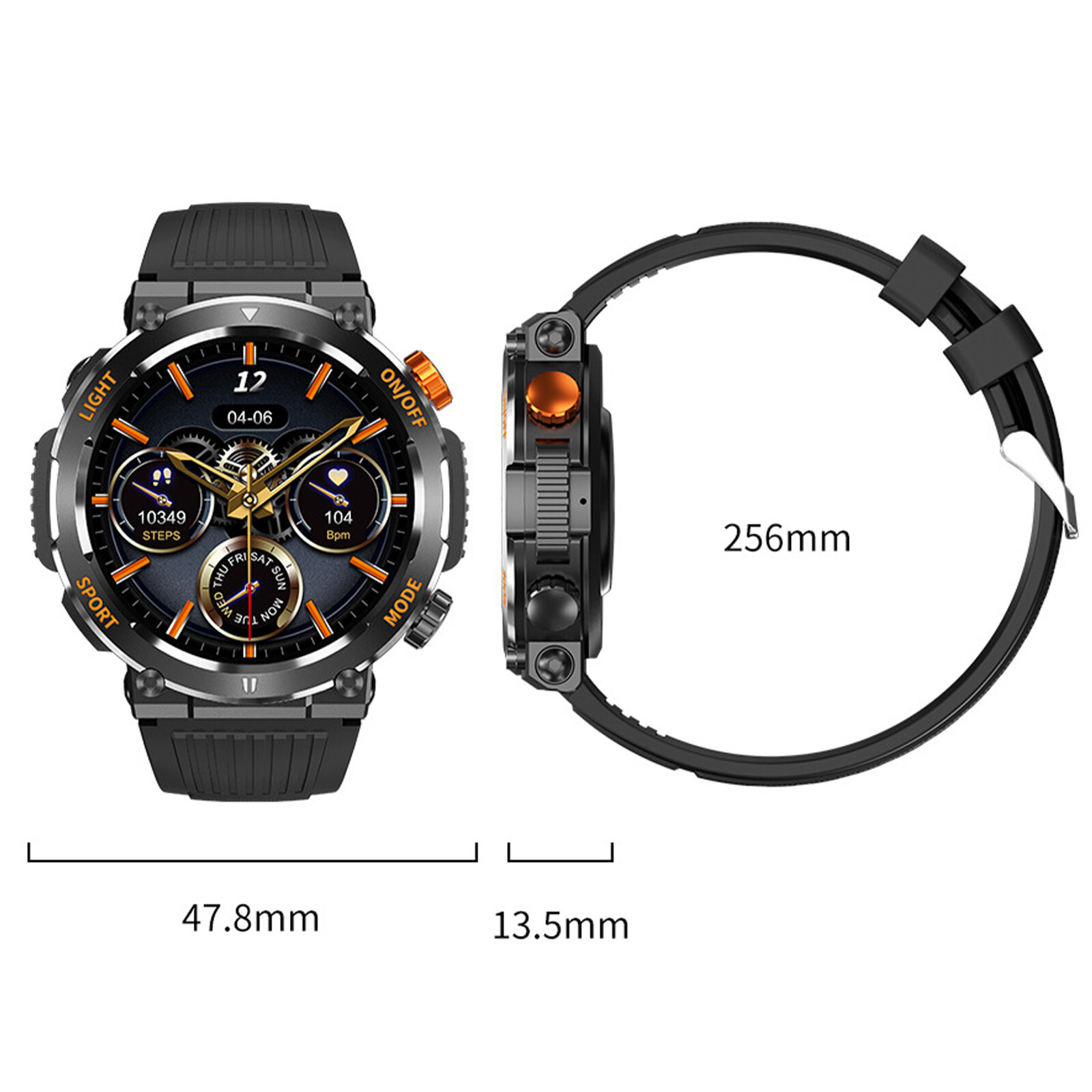 HT17 Smart Watch Fitness Tracker Full Screen Touch Heart Rate Sleep Monitor 2024