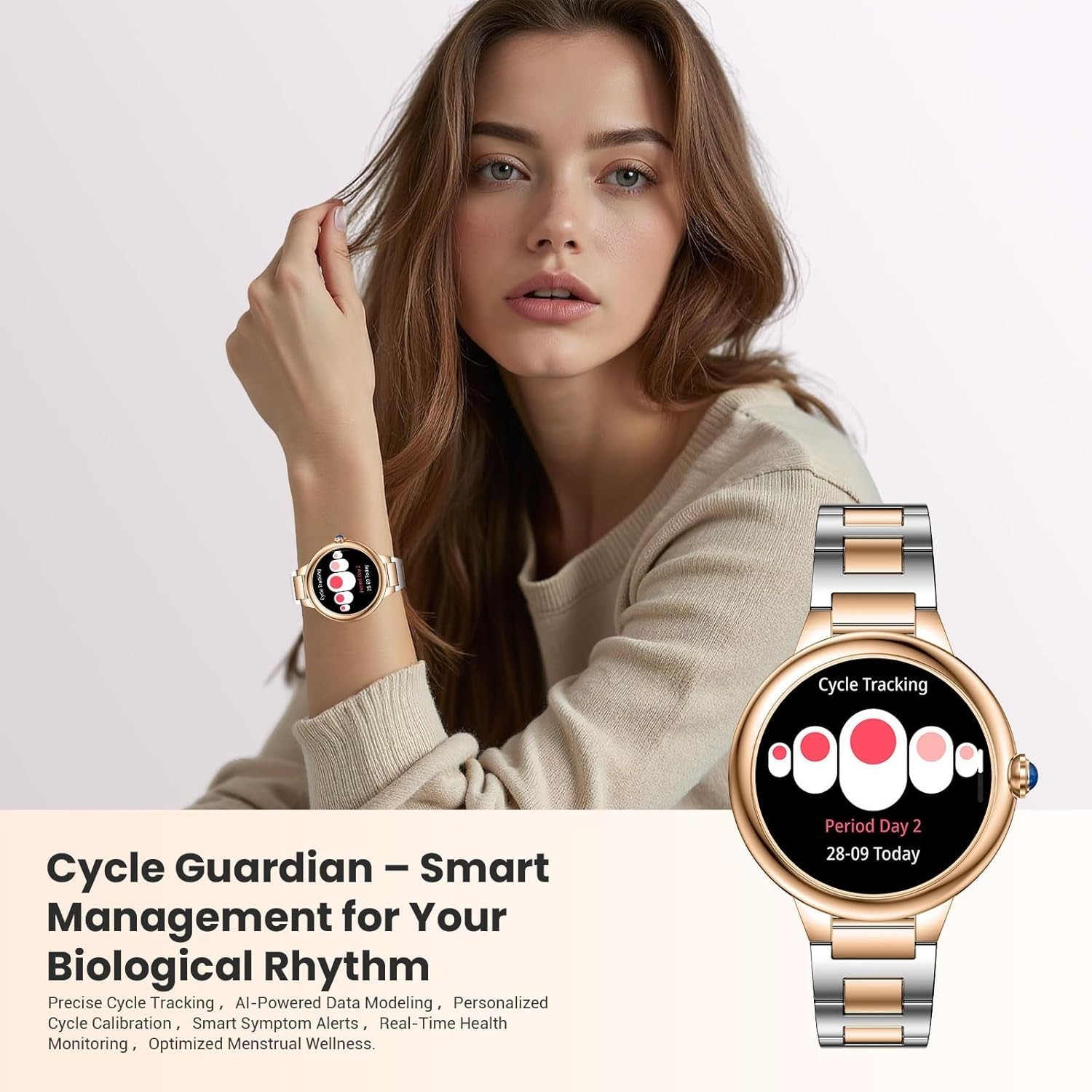 SOUYIE 2026 Luxury Smart Watch for Women, 1.19″ AMOLED Display, DA GPT Smartwatc