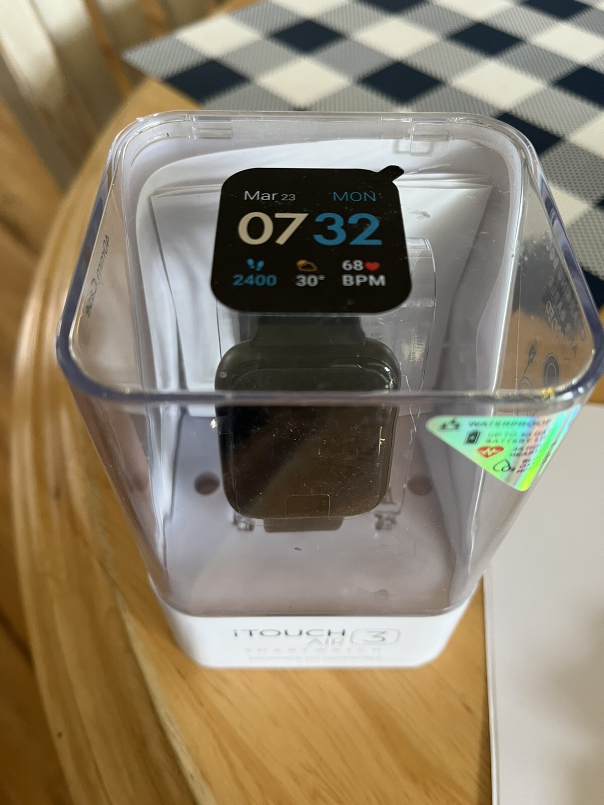 iTouch Air 3 Smartwatch 40 mm Black Aluminum Case with Black Sport Band -…