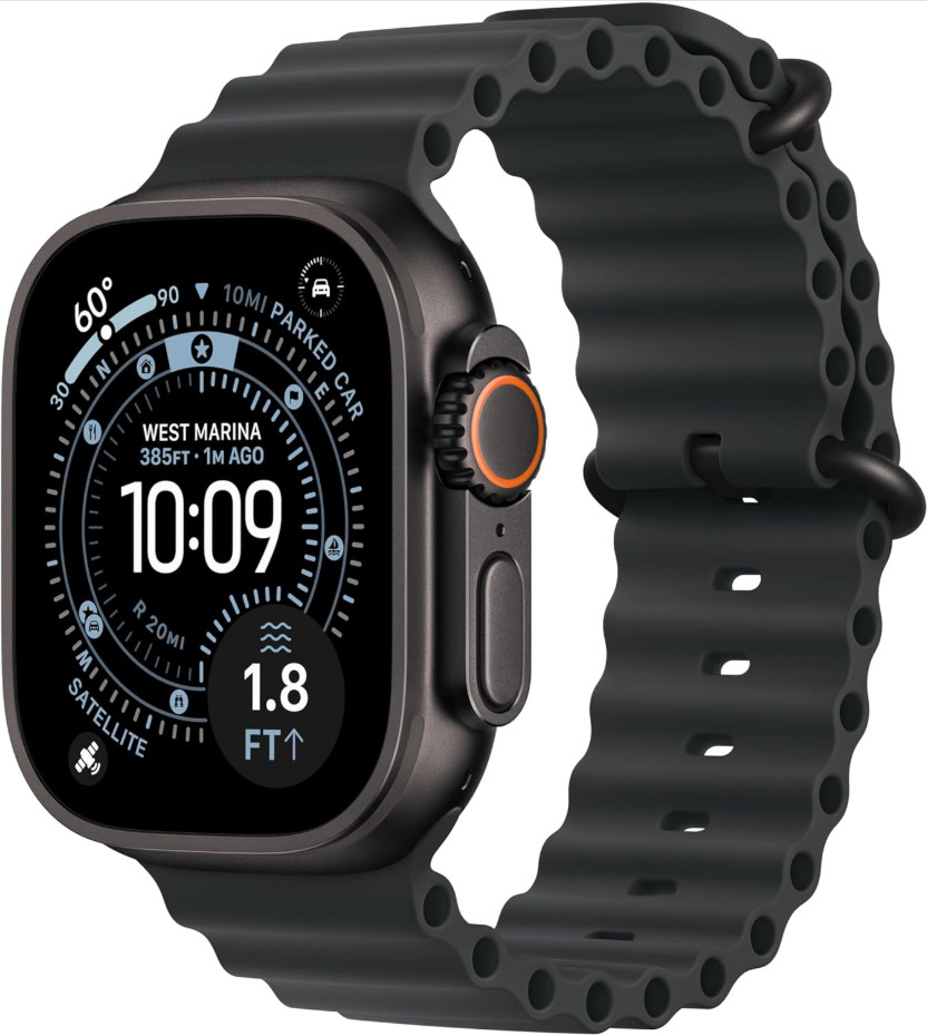 New Unlocked Apple Watch Ultra 3 49MM Black Titanium Black Ocean Band MF0J4LW/A