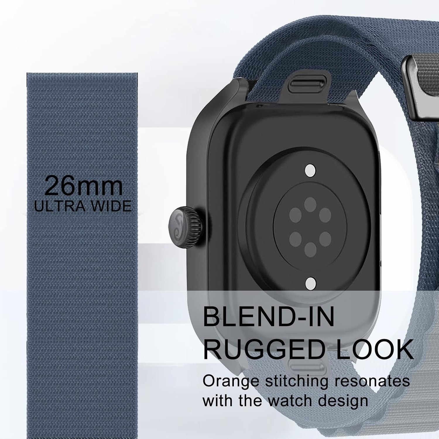 Nylon Strap Compatible with Apple Watch Ultra 2 49mm Adjustable with C Hook