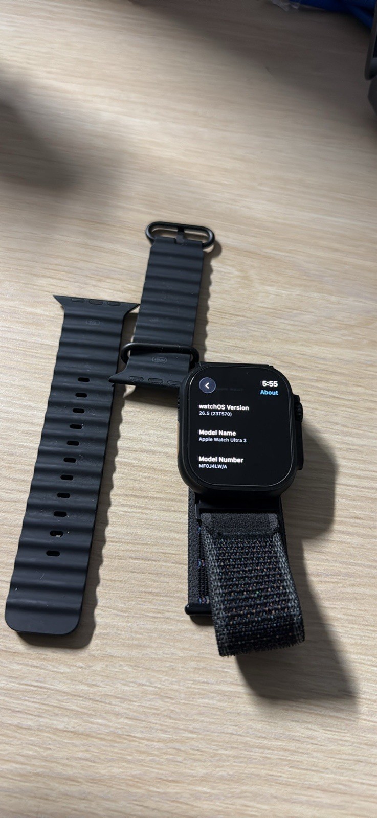 Apple Watch Ultra 3 49mm Black Aluminum Case Wi-Fi Unlocked w/ Black Band
