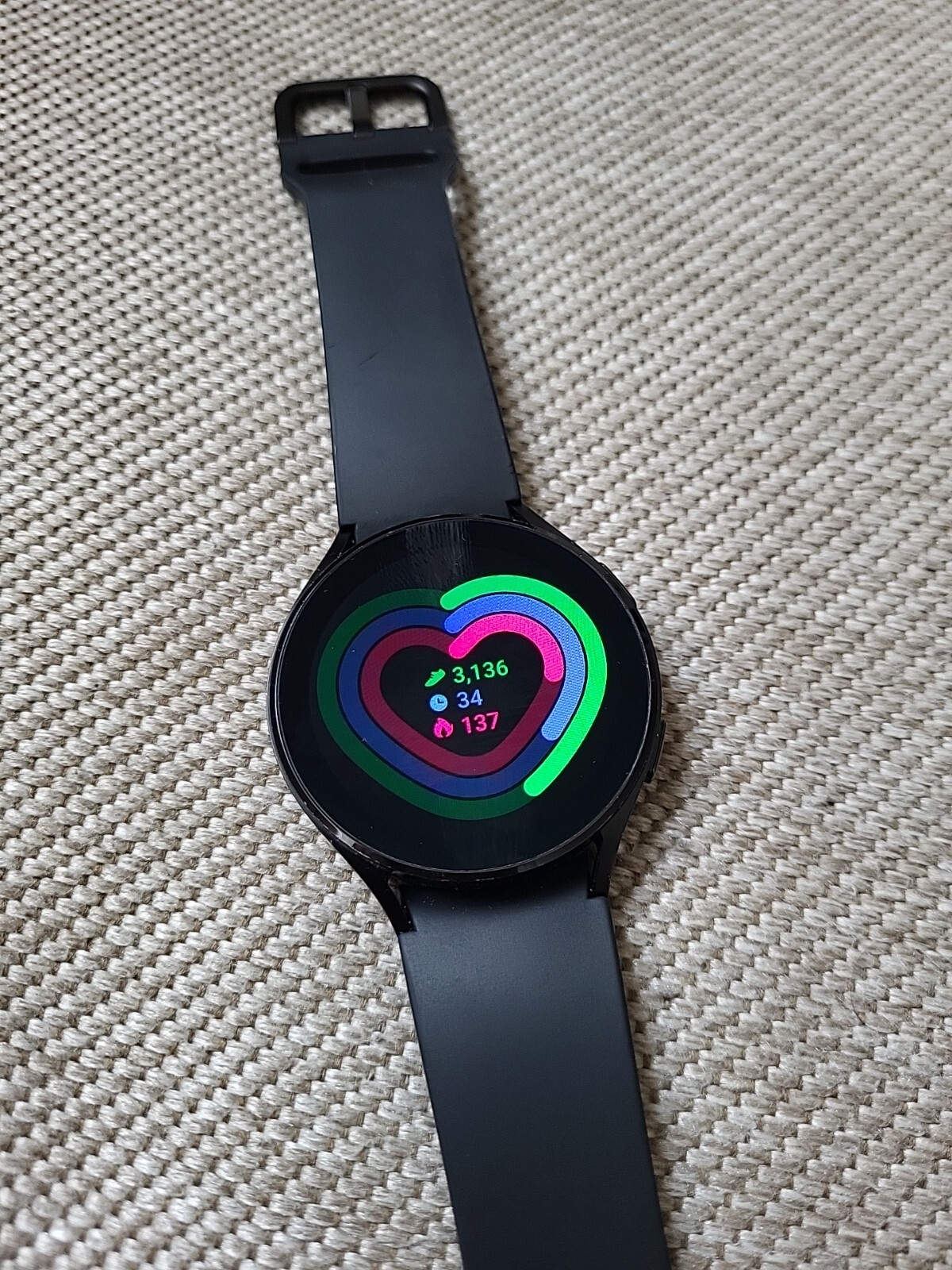 Samsung Galaxy Watch4 SM-R870 44mm Aluminum Case with Sport Band – Black…