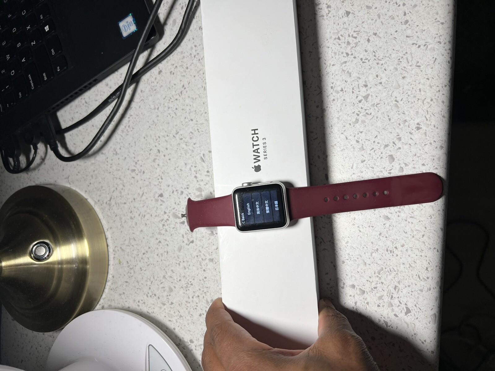 Apple Watch Series 3 GPS 38mm Silver Aluminum Case White Sport Band – MTEY2LL/A