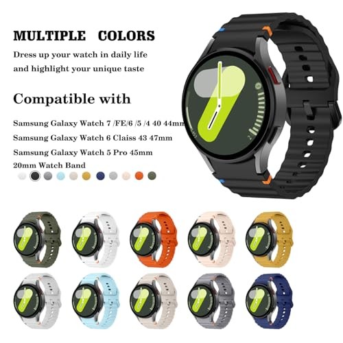 Sport Silicone Strap/Band Compatible with Samsung Galaxy Watch 7 40mm Men Women