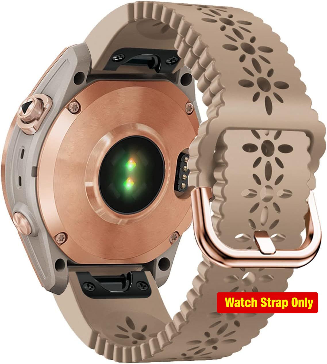 Quick Fit 20 Soft Silicone Watch Band for Garmin Fenix 8 43mm and More