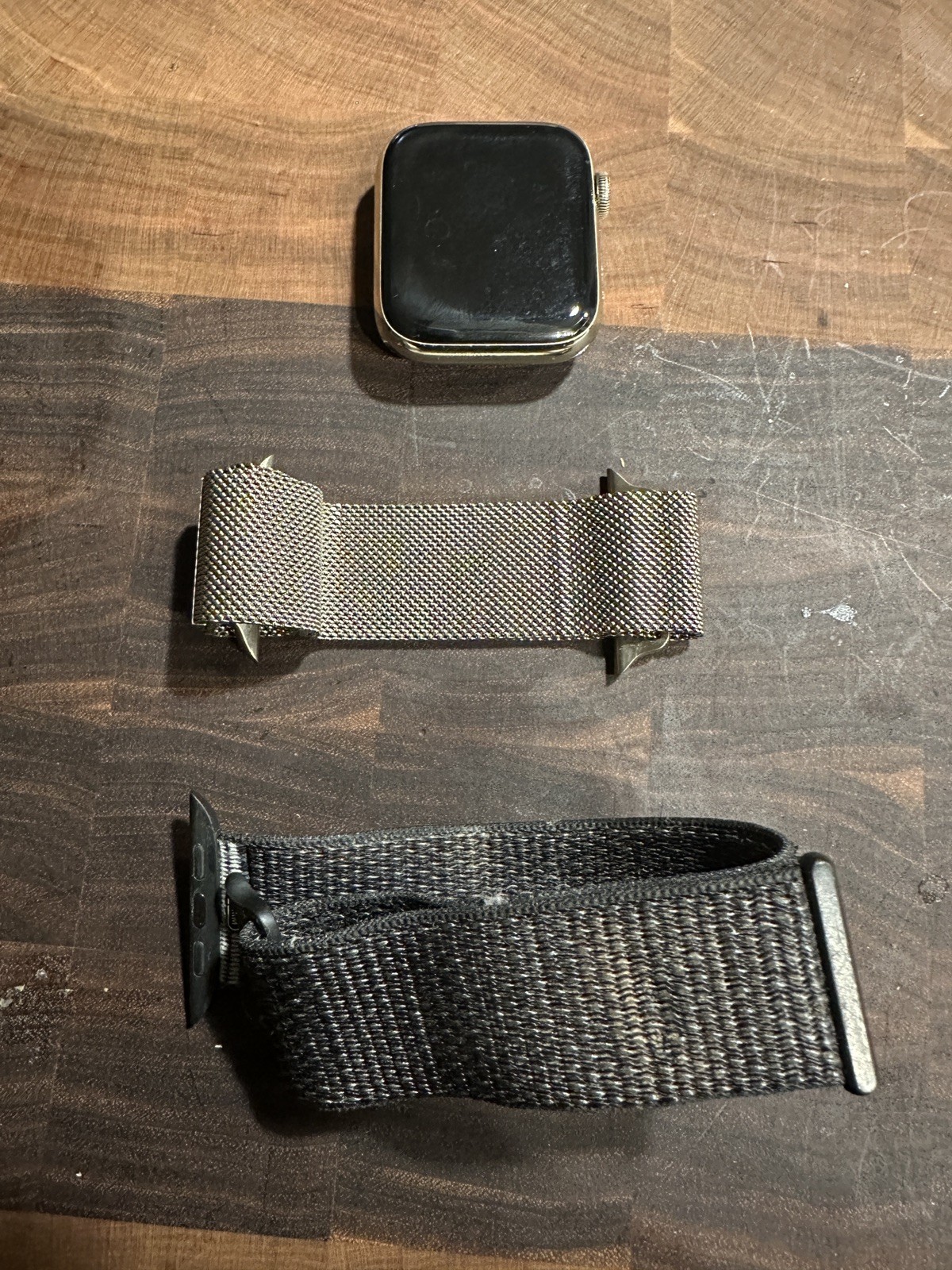 Apple Watch Series 6 44mm Case with Milanese Loop – Gold Stainless Steel,…