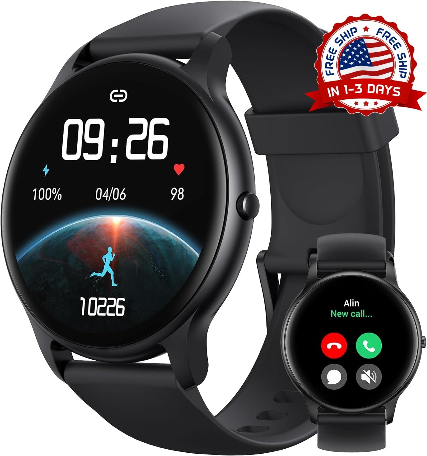Reloj inteligente para hombres y mujeres,compatible con iPhone,Samsung NUEVO US