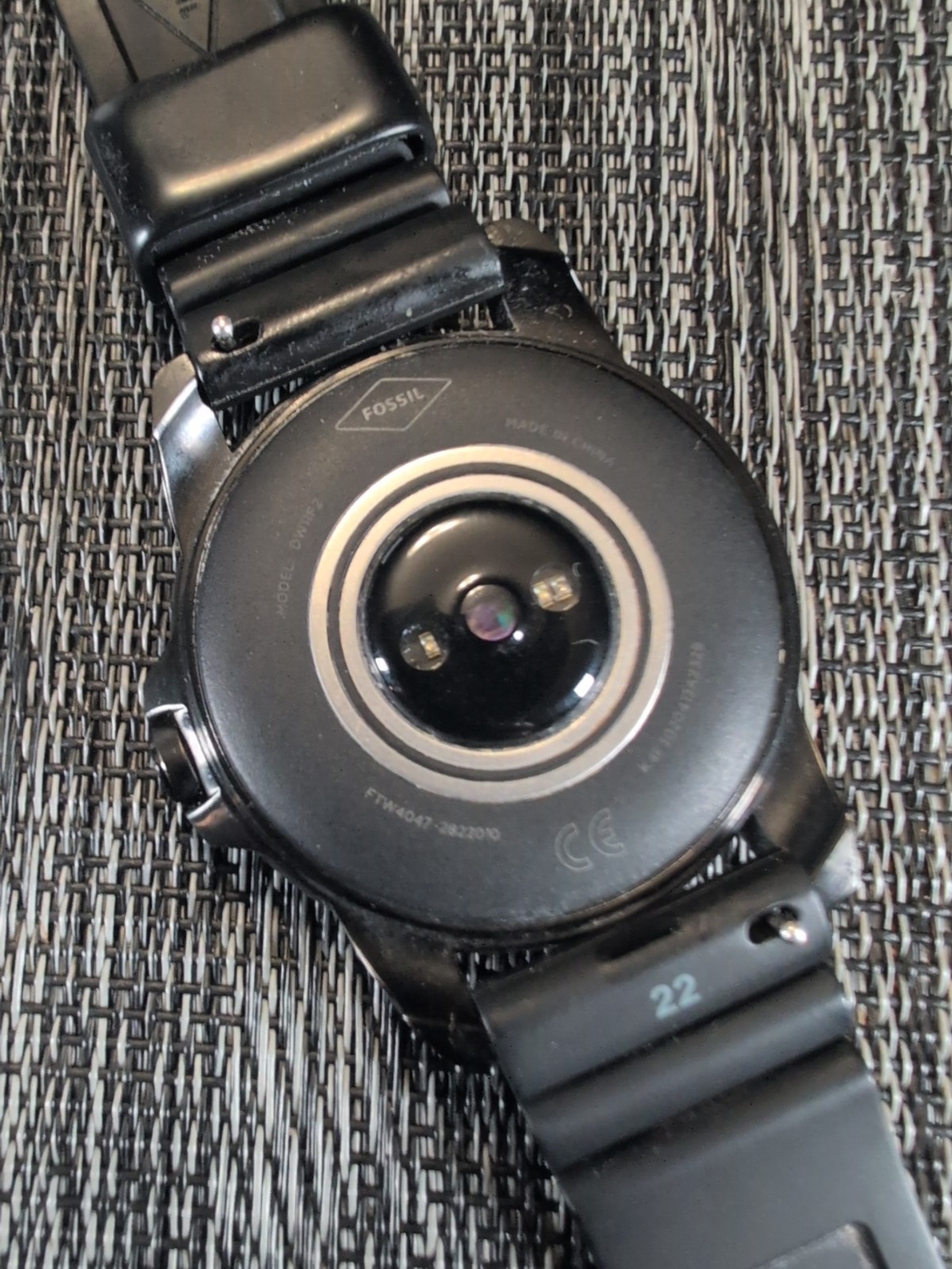 Fossil Gen 5E 44mm Black Case Silicone Band Smartwatch