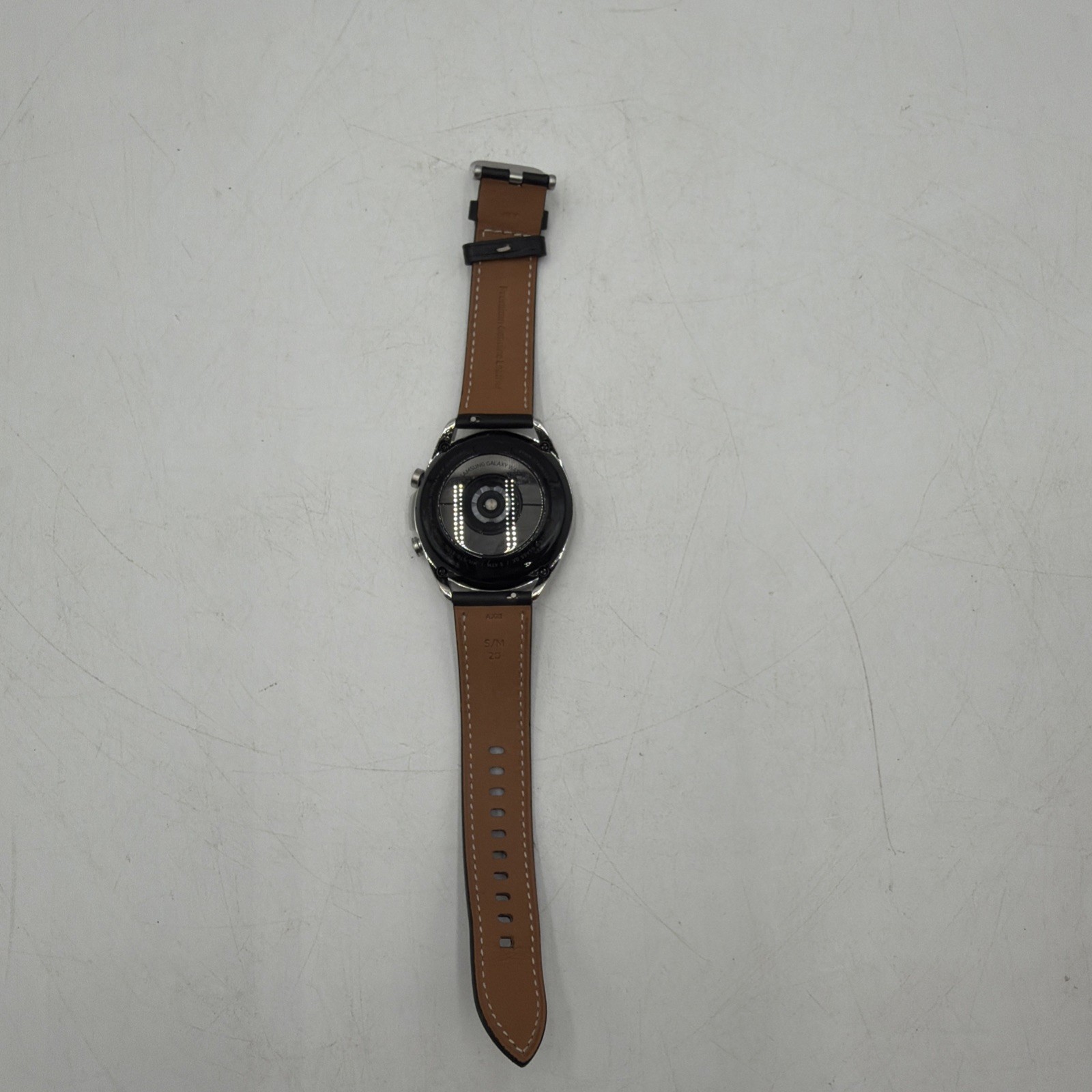Samsung Galaxy Watch3 SM-R850 41mm Stainless Steel Black Leather GPS Tested