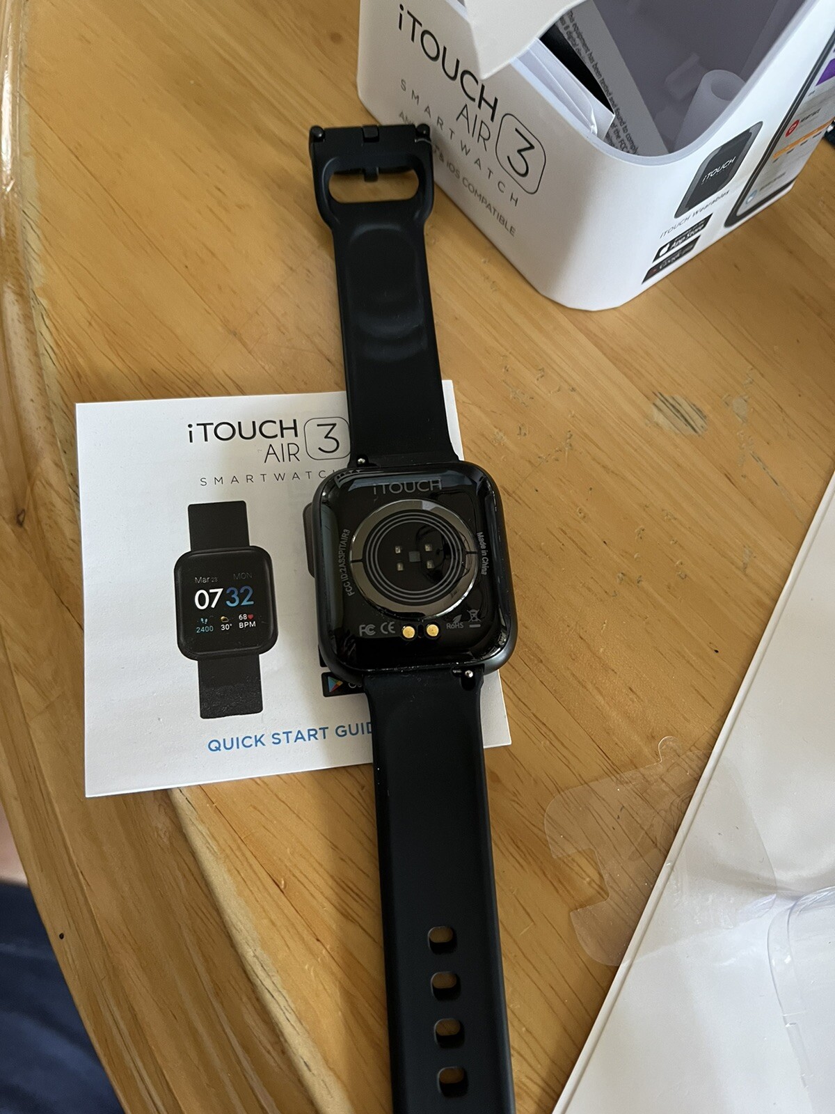 iTouch Air 3 Smartwatch 40 mm Black Aluminum Case with Black Sport Band -…