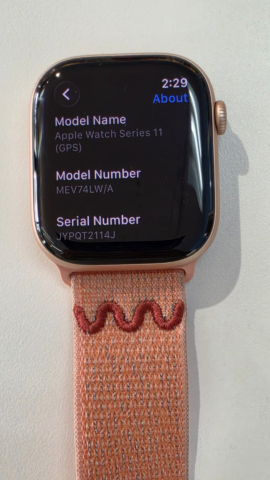 Apple Watch Series 11 46mm GPS Pink Case w Pink Band MEV74LW/A