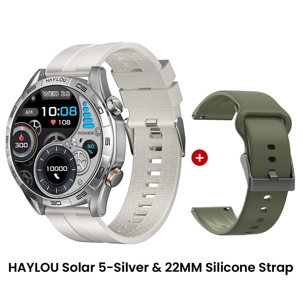 HAYLOU Solar 5 Smartwatch Bluetooth Calling 1.58″ AMOLED 60Hz 40-Day Battery