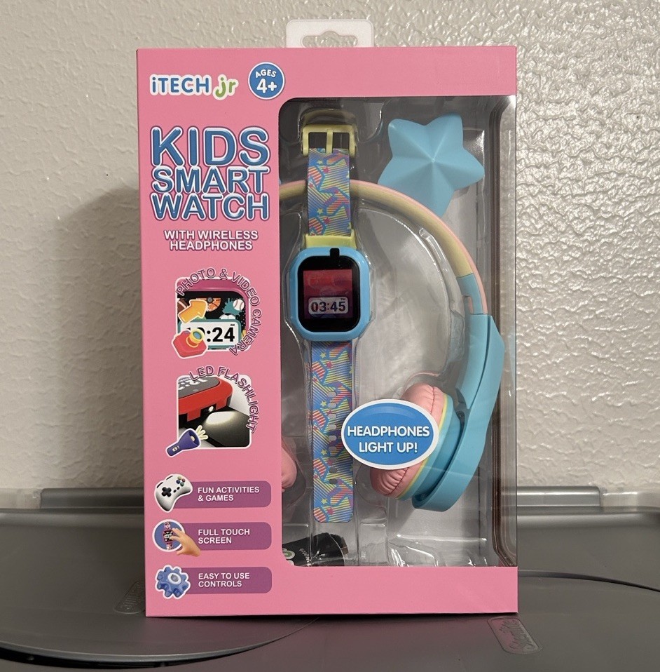 I tech Kids Smart Watch with Wireless Headphones: Orange, Star ⭐️, Frogs 🐸