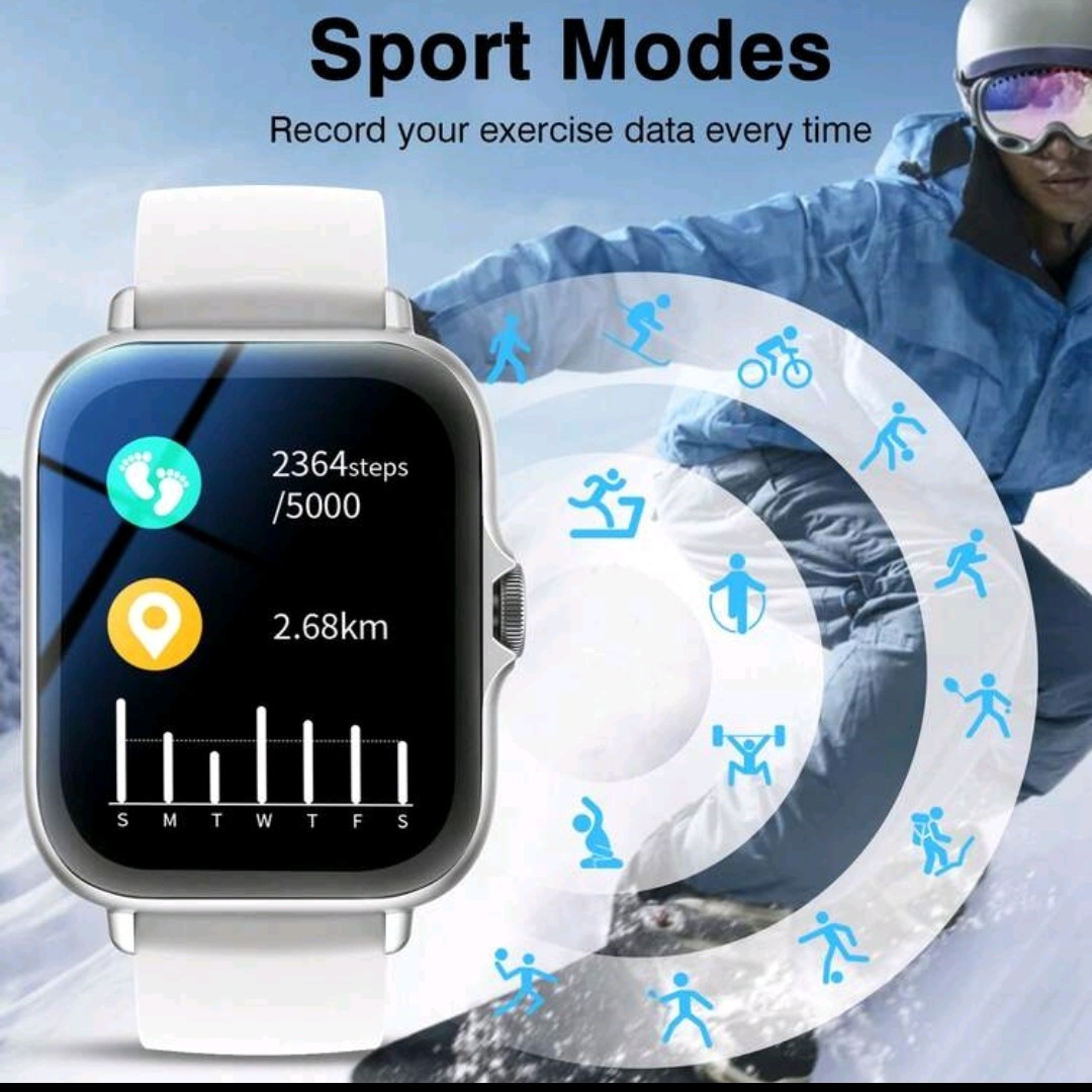 1.8” HD Touchscreen Smartwatch with Comprehensive Health Tracking Features