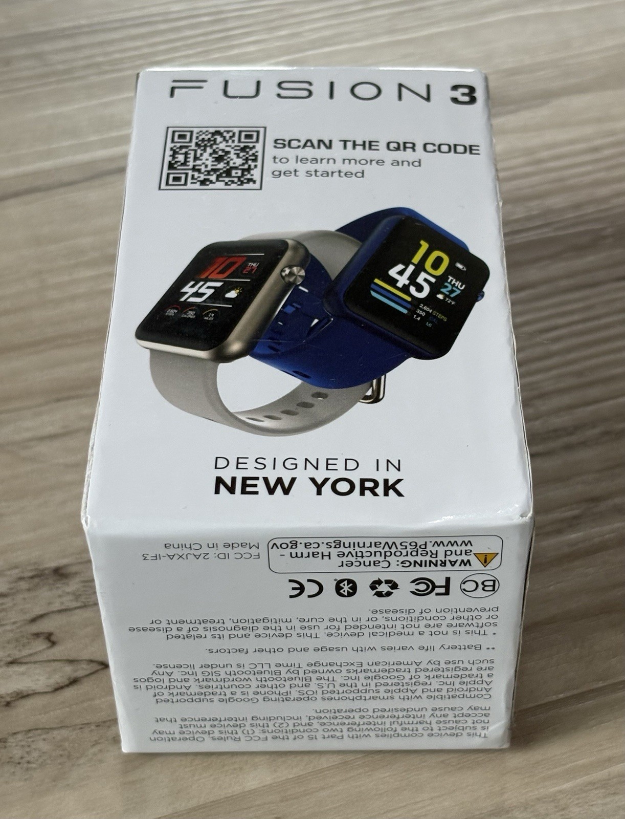 iTech Fusion 3 Smartwatch with Multi-Sport Silicone Black Band Brand New