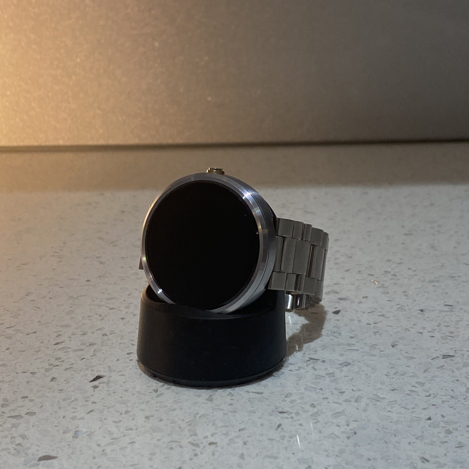 Motorola Moto 360 Metal Case Silver Link Bracelet Men’s Smartwatch Android Wear