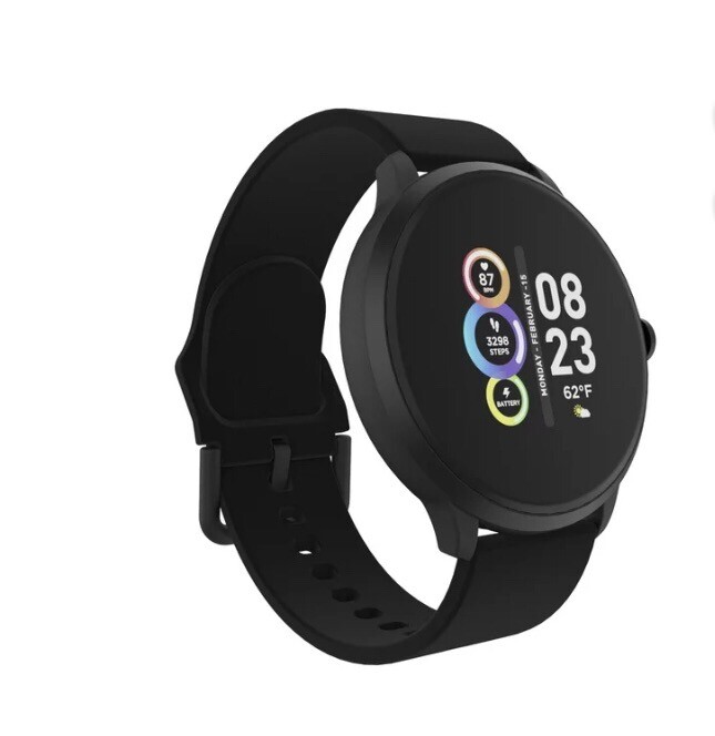 Itech Fusion 2R Unisex Adult Smartwatch w/ Multi-Sport, Black