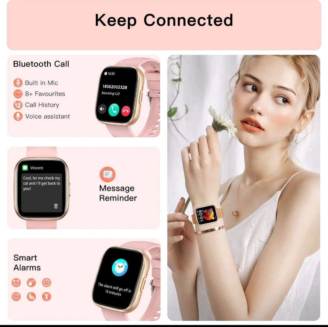 Smart Watches Men,WomenCall Message, 1.85″ Fitness Heart Rate with 120+ Sport…