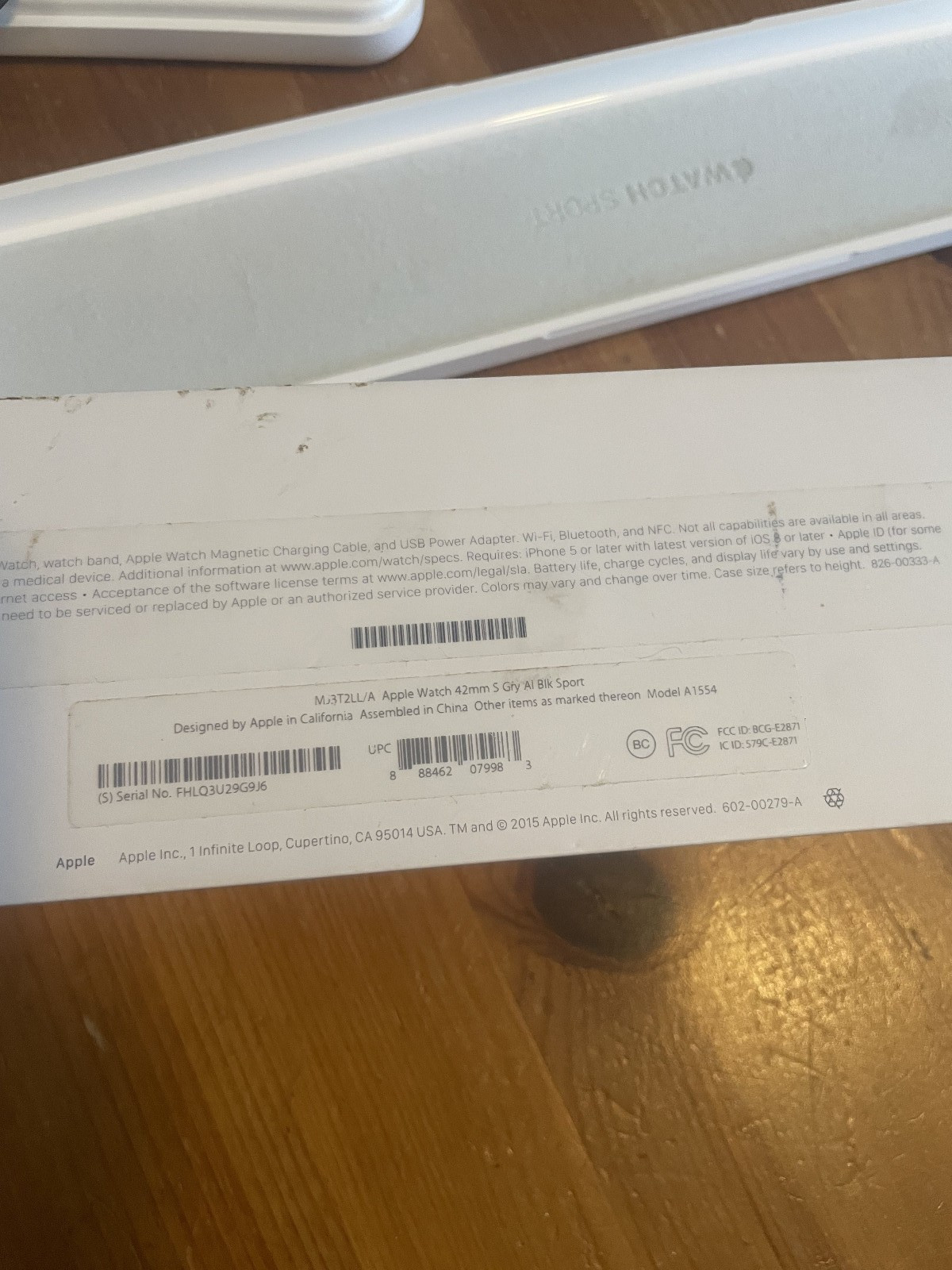 APPLE WATCH 42MM 5 GREY ALL BLACK SPORTS- PARTS ONLY-IN BOX W EXTRA BAND