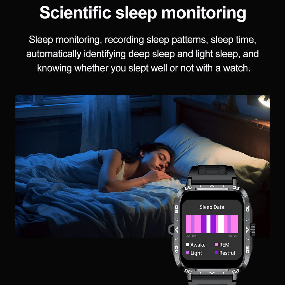 Military Smart Watch For Men’s (Call Receive/Dial) Outdoor Sport Fitness Tracker