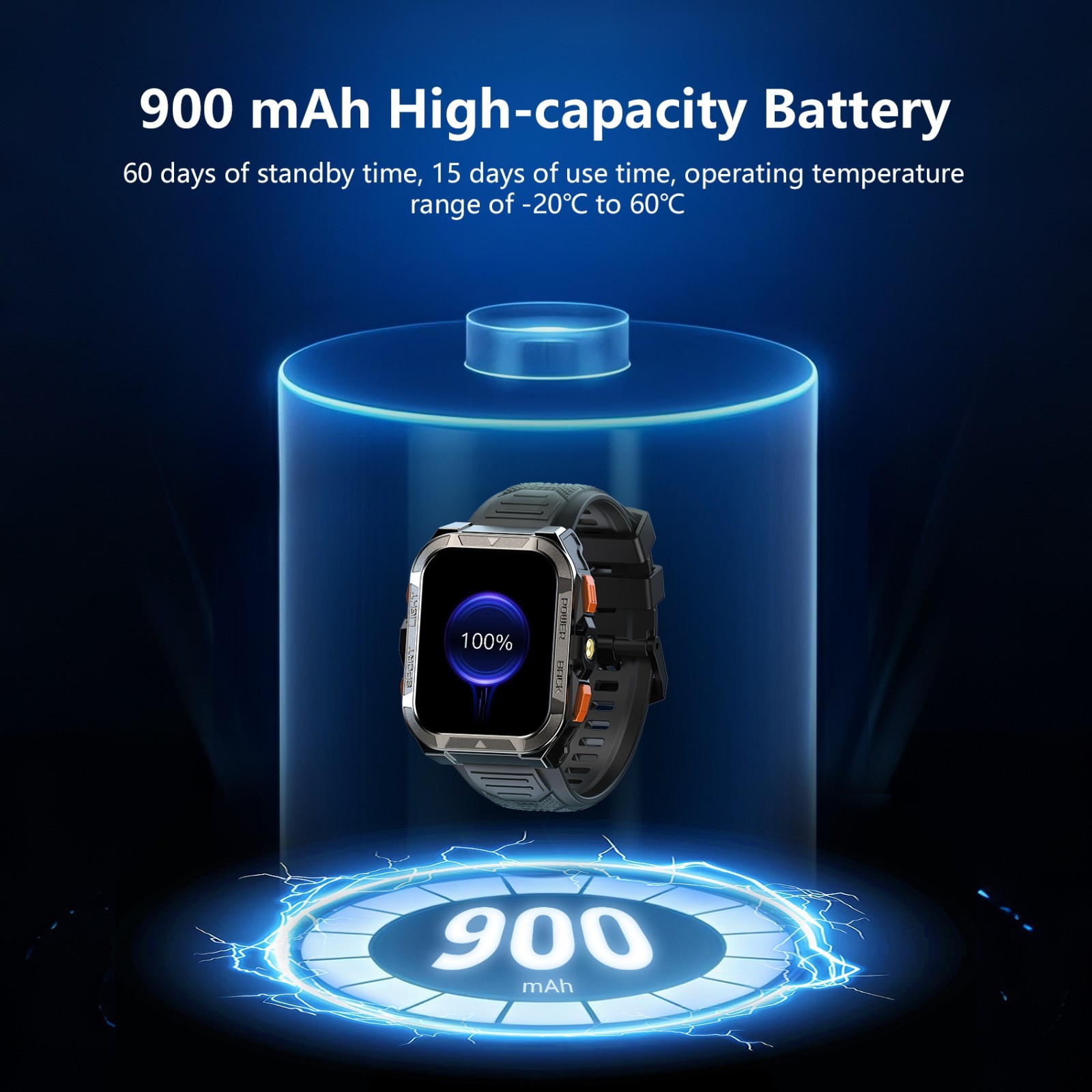 Blackview W80PRO Rugged Smart Watch Men, GPS Position Smartwatch ，AI Translation