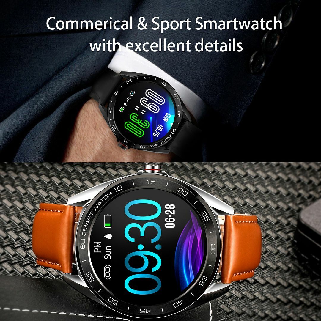 Waterproof Men Business Smart Watch Bluetooth Call SMS Reminder For Android iOS