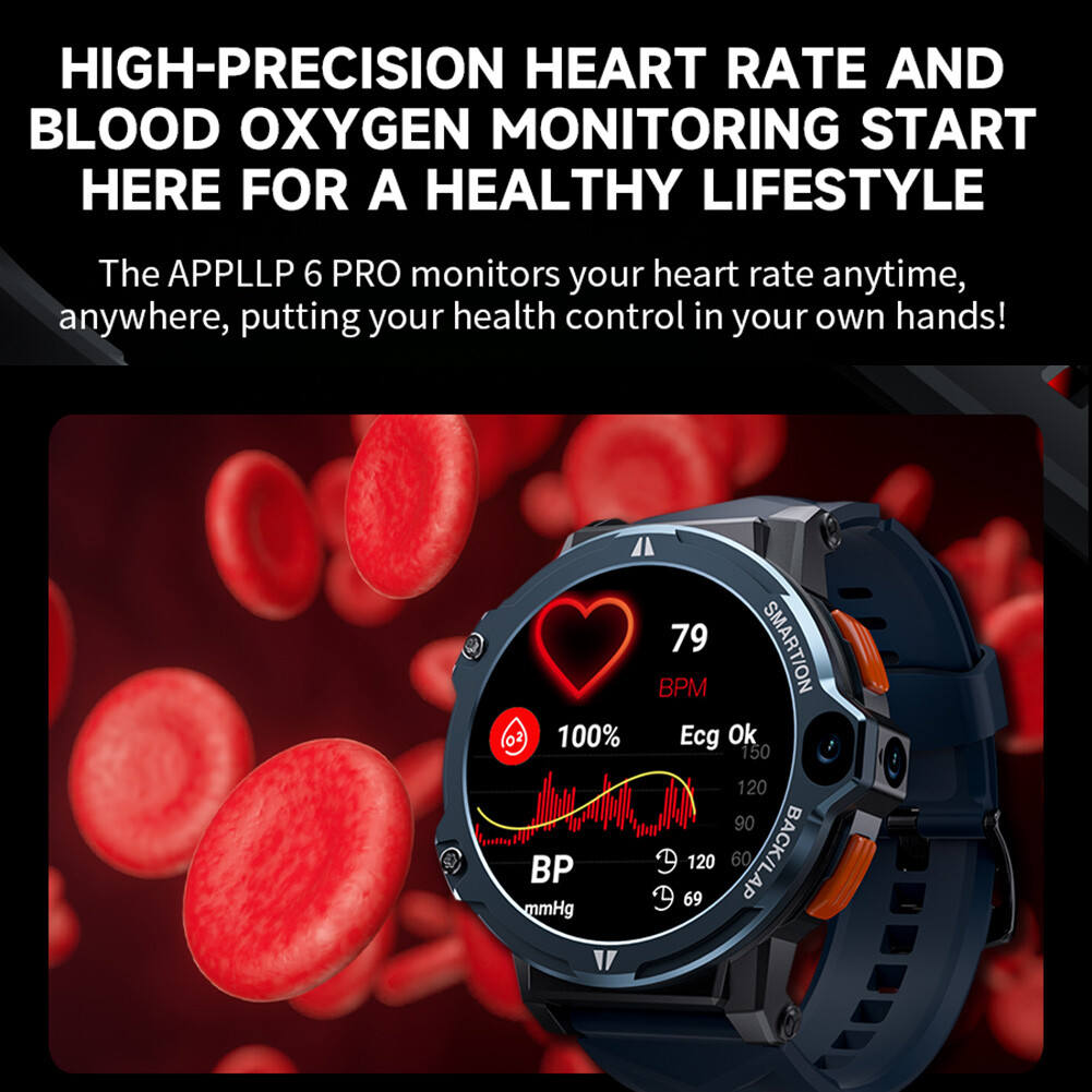 Bluetooth Smart Watch for Men Dual Camera Wifi 4G Network Unlocked Phone Watch