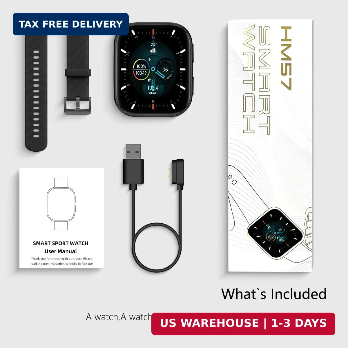 FITVII Health & Fitness Tracker (Answer/Make Calls), Smart Watch with 24/7 Heart