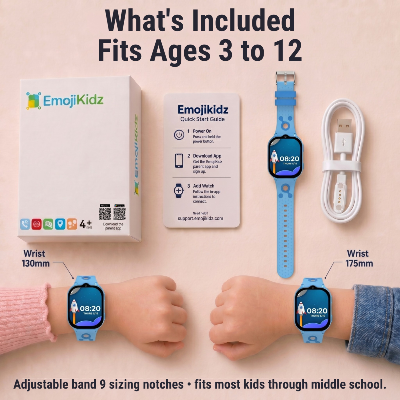 2023 Model Smartwatch -4G Kids Smart Watch w/ GPS Tracker | Touch Screen | Blue