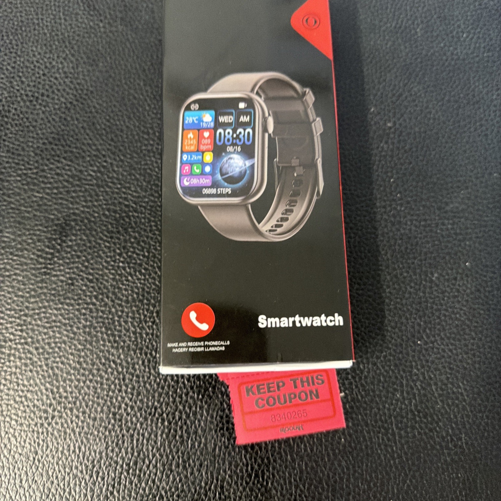 SMART WATCH G28 1.85 INCH DISPLAY WATERPROOF FITNESS HEART RATE