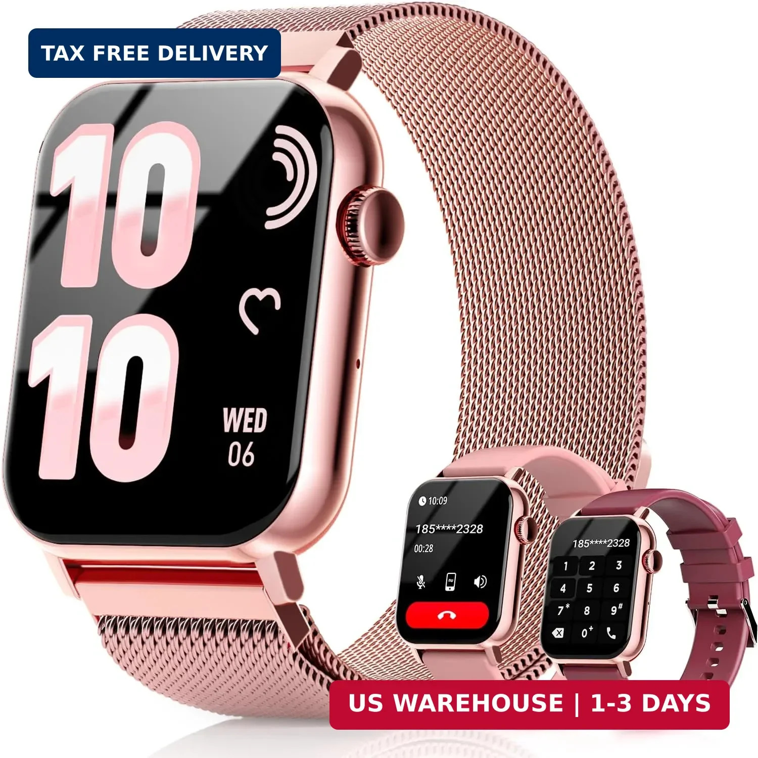 Trendia Smart Watches for Women, 1.83” HD Fitness Tracker with Answer/Make Call