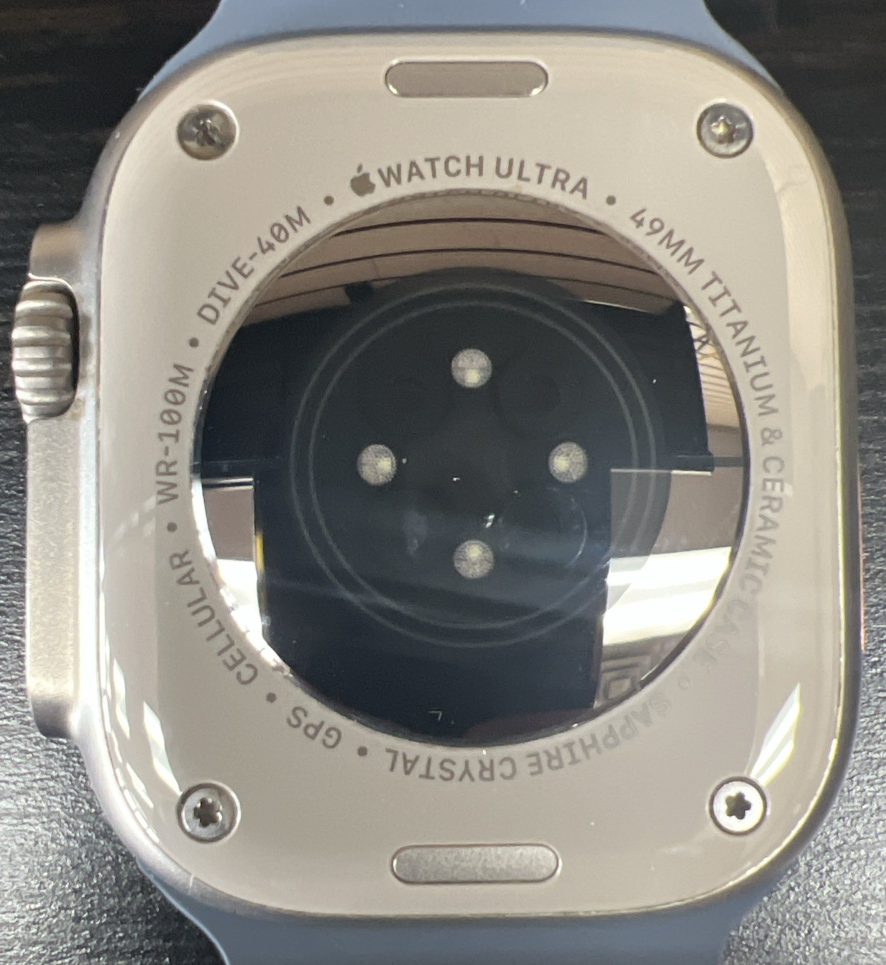 Apple Watch Ultra 3 (A3281) 49MM Silver Titanium GPS + Cellular w/Blue-Gray Band