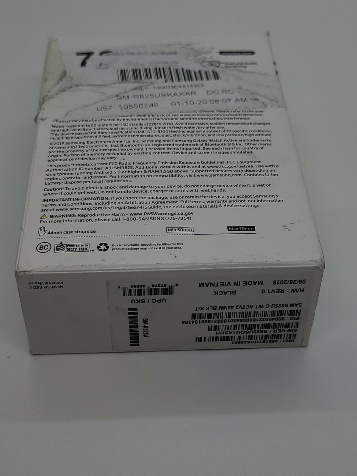 Samsung Galaxy Watch Active 2 SM-R825U 44mm LTE BLACK Stainless Steel Case USED